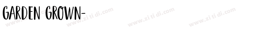 Garden Grown字体转换